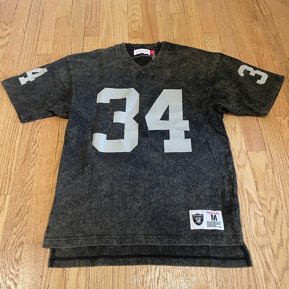 Mitchell Ness NFL Raiders Bo Jackson Jersey Quinteessential Acid Wash Top